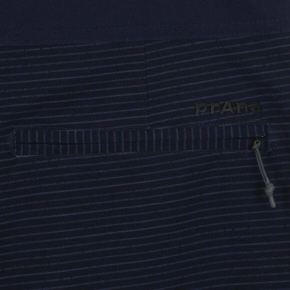 Prana Saxton Men's Size 31 Blue Striped Quick Drying Flat Front Bermuda Shorts - Picture 5 of 9